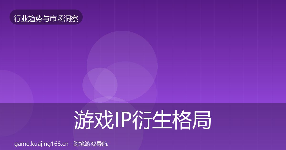 游戏IP衍生格局研判要点梳理·第705篇