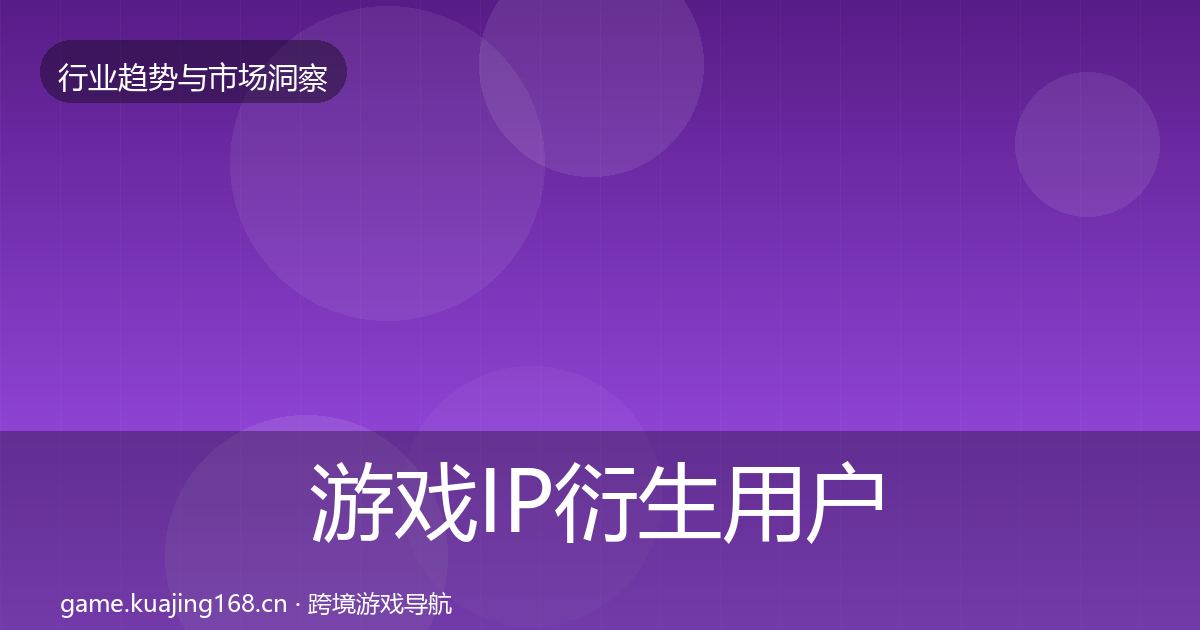 游戏IP衍生用户画像要点梳理·第710篇