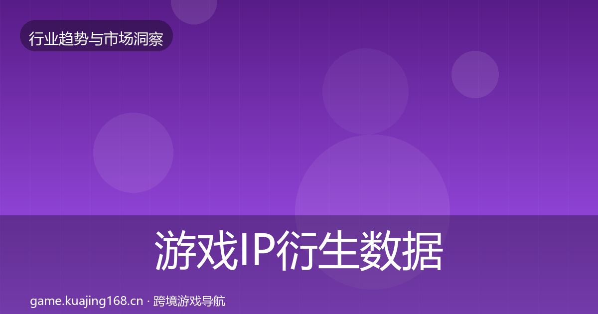游戏IP衍生数据解读要点梳理·第735篇