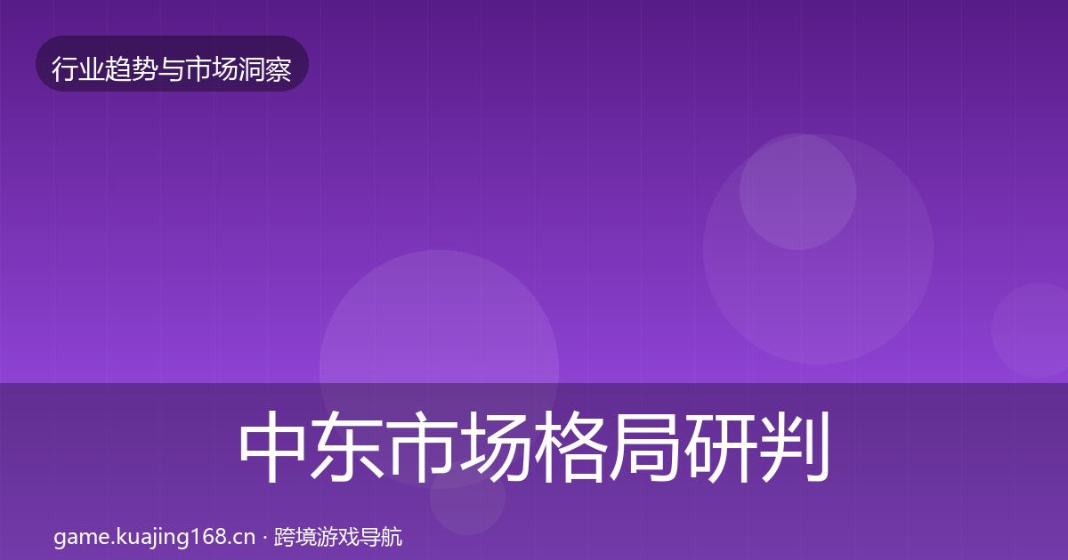 中东市场格局研判入门到进阶·第743篇