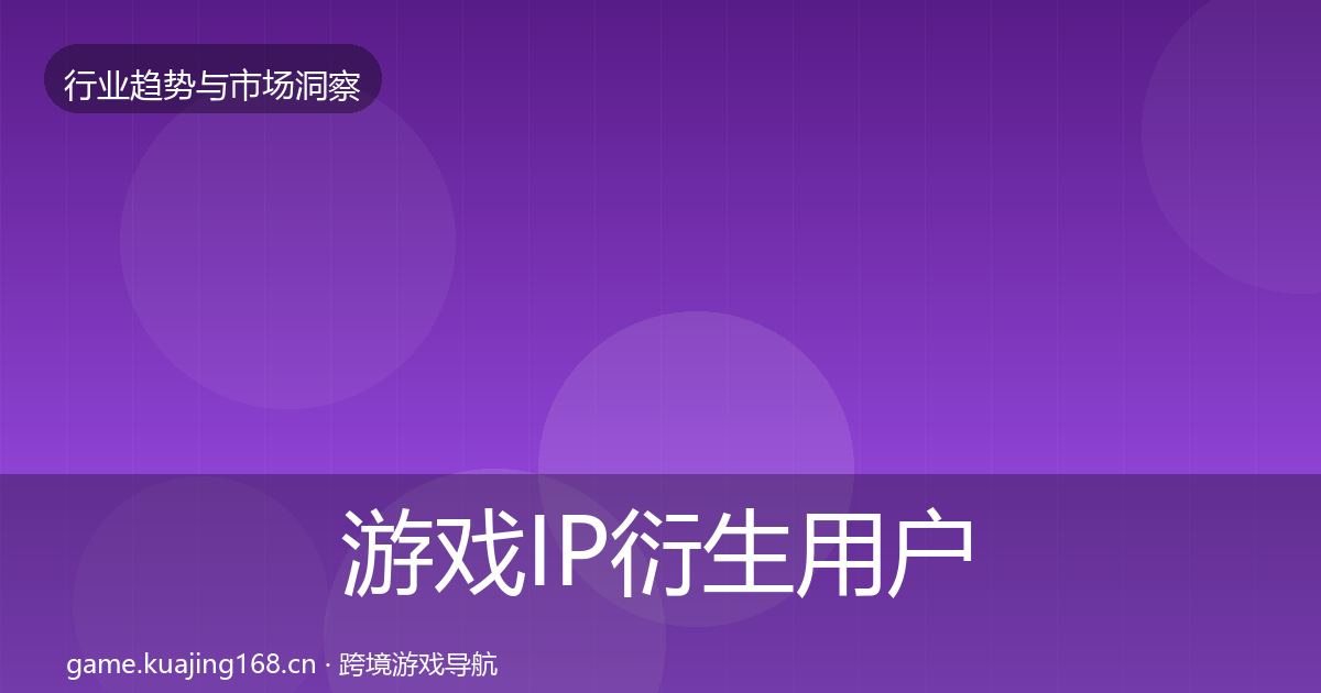 游戏IP衍生用户画像要点梳理·第750篇