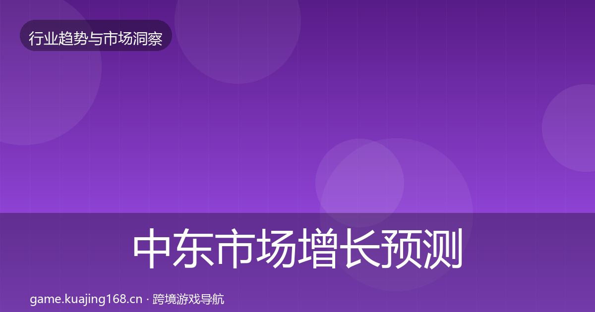 中东市场增长预测入门到进阶·第753篇