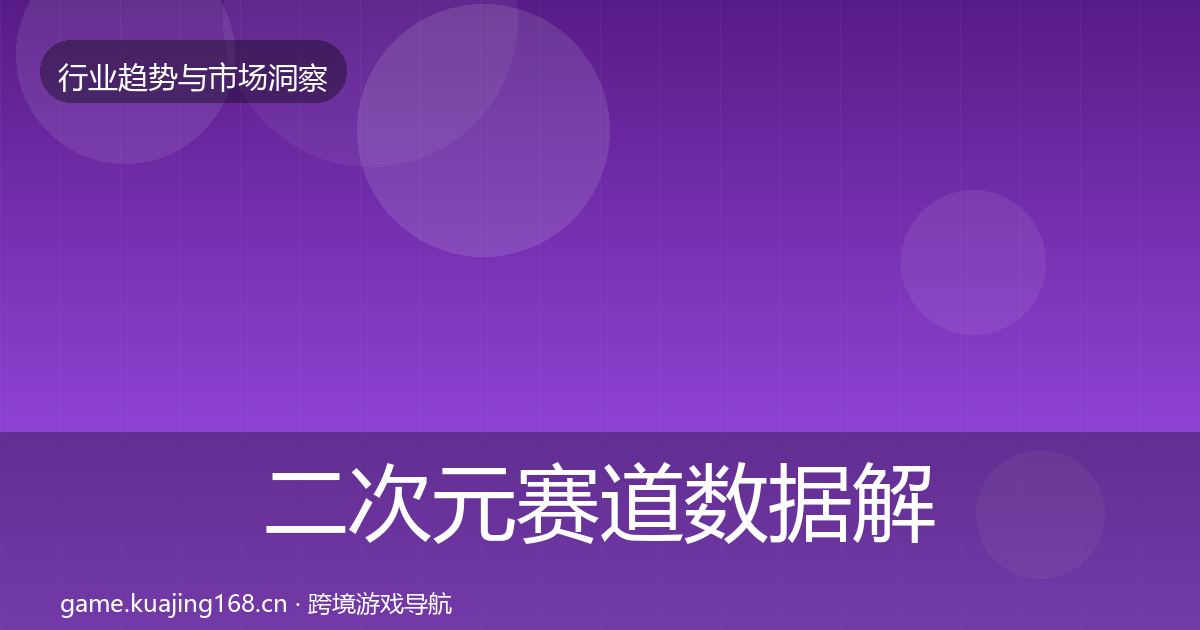 二次元赛道数据解读实践指南·第772篇