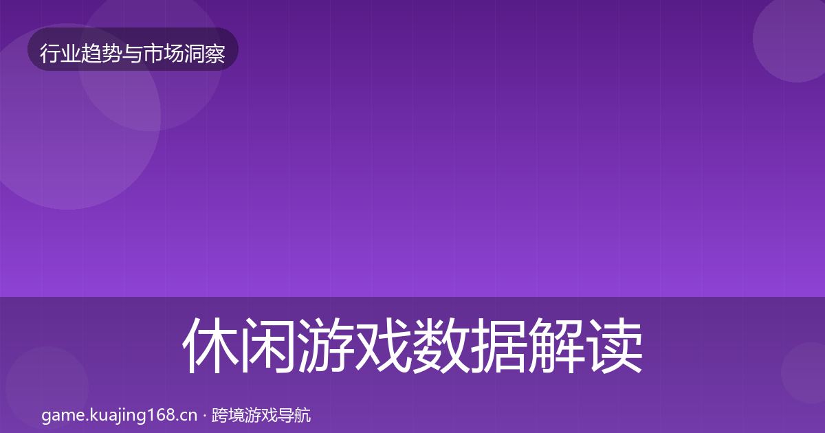 休闲游戏数据解读要点梳理·第773篇