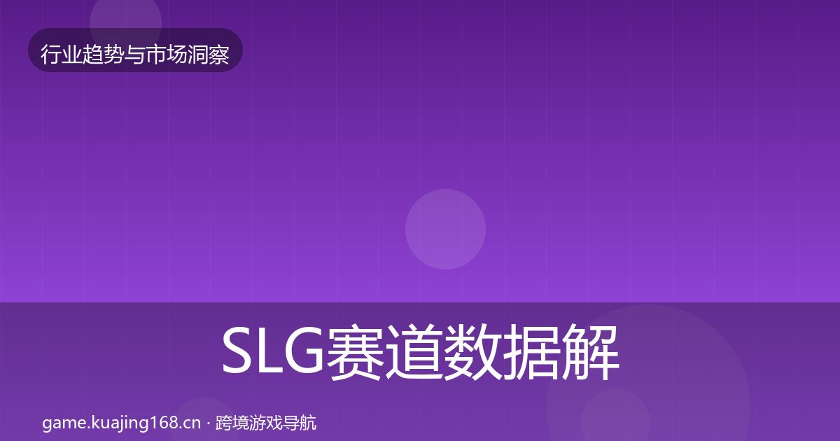 SLG赛道数据解读入门到进阶·第775篇