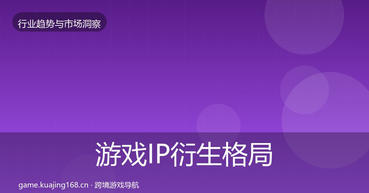 游戏IP衍生格局研判要点梳理·第785篇
