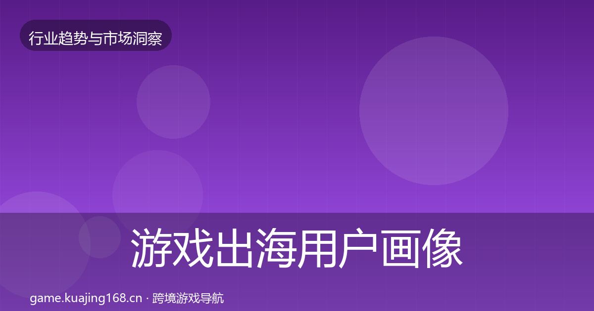 游戏出海用户画像全攻略·第787篇