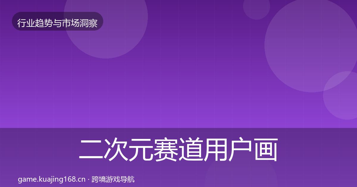 二次元赛道用户画像实践指南·第787篇