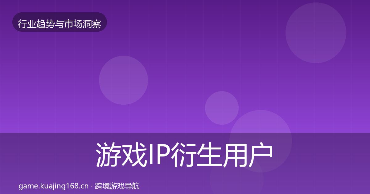 游戏IP衍生用户画像要点梳理·第790篇