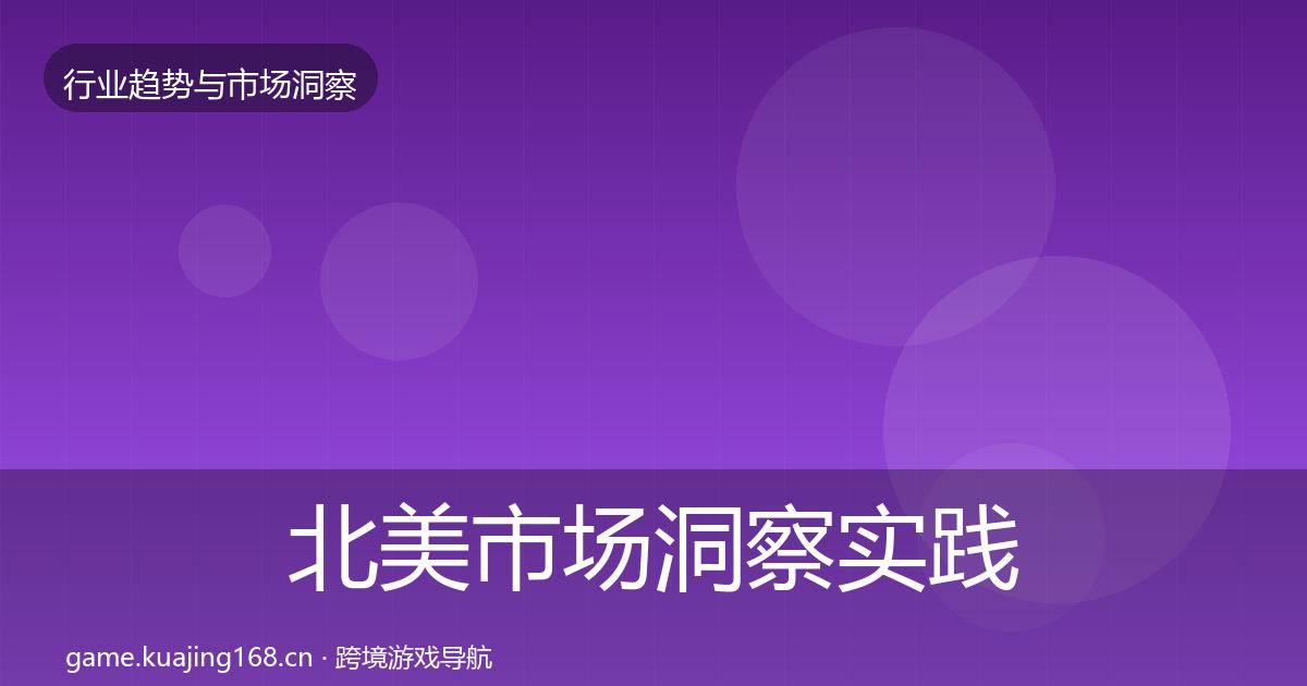 北美市场洞察实践指南·第804篇