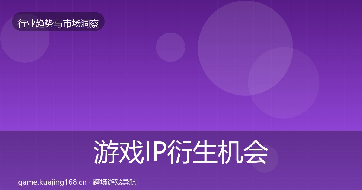 游戏IP衍生机会分析要点梳理·第820篇