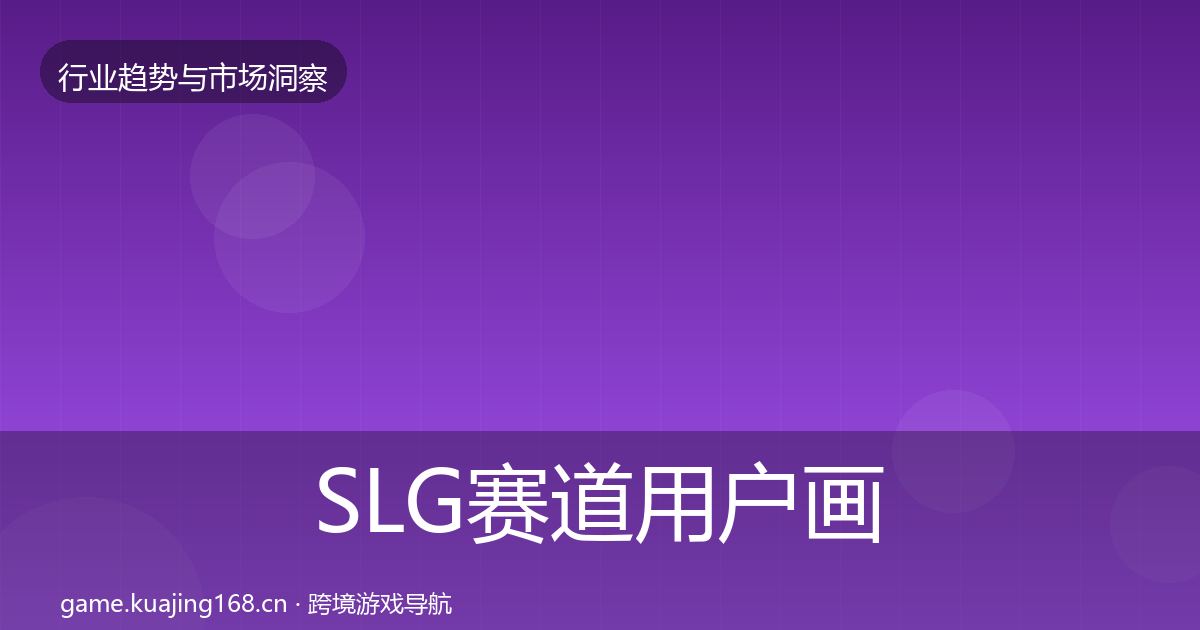 SLG赛道用户画像入门到进阶·第830篇