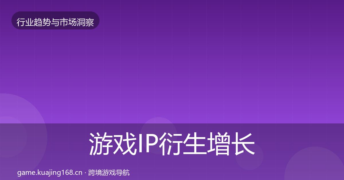 游戏IP衍生增长预测要点梳理·第835篇