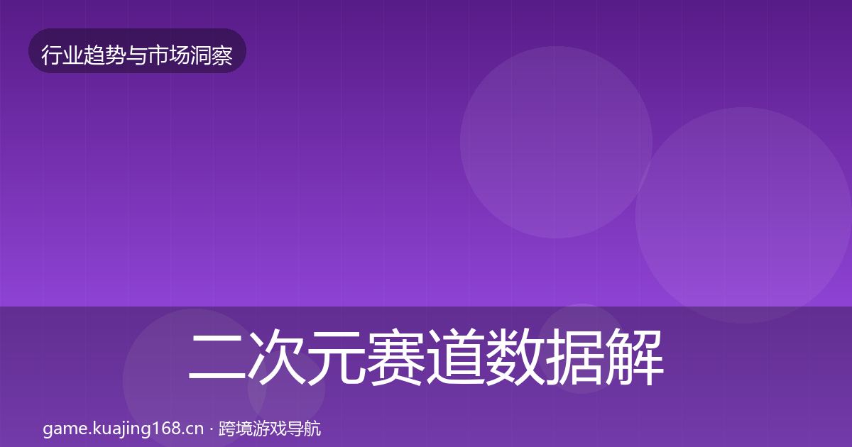 二次元赛道数据解读实践指南·第852篇