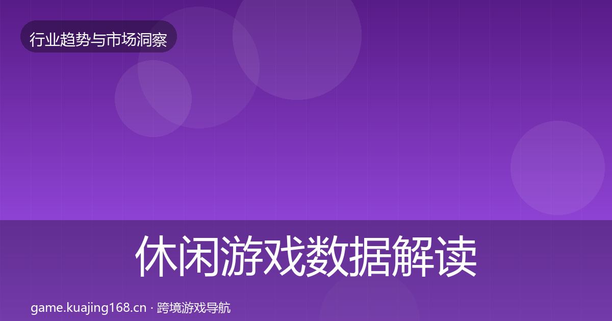 休闲游戏数据解读要点梳理·第853篇