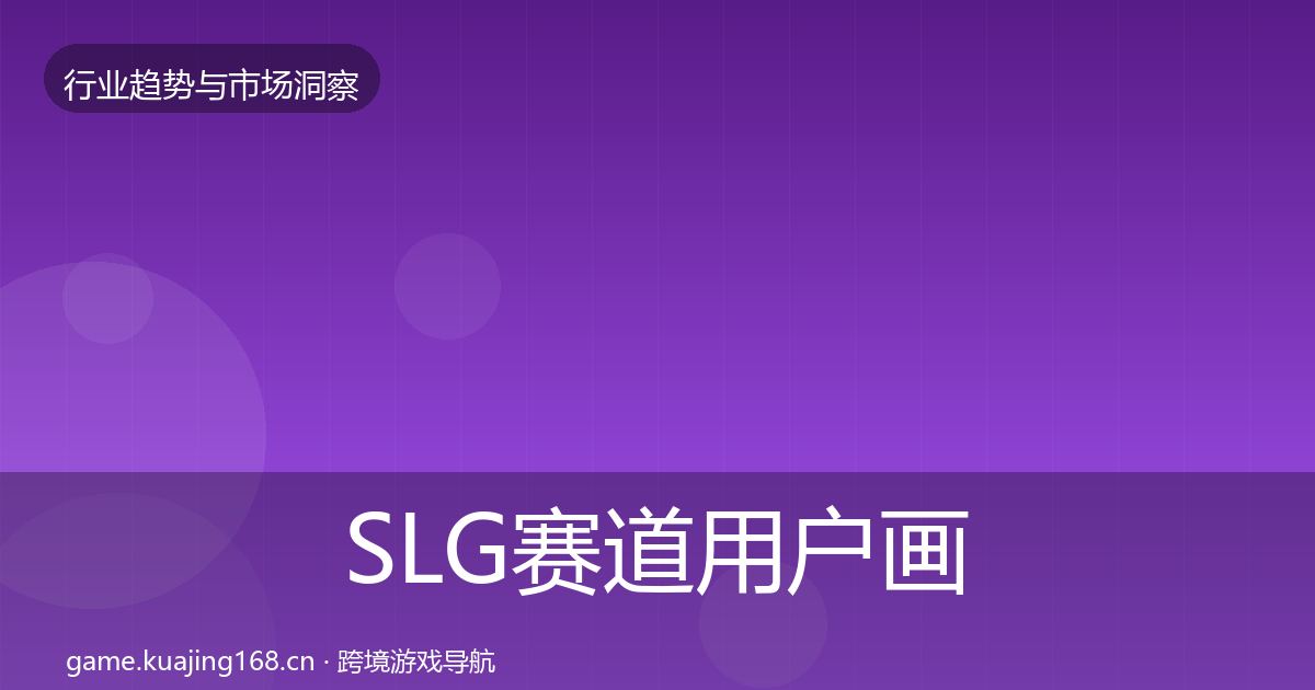 SLG赛道用户画像入门到进阶·第870篇