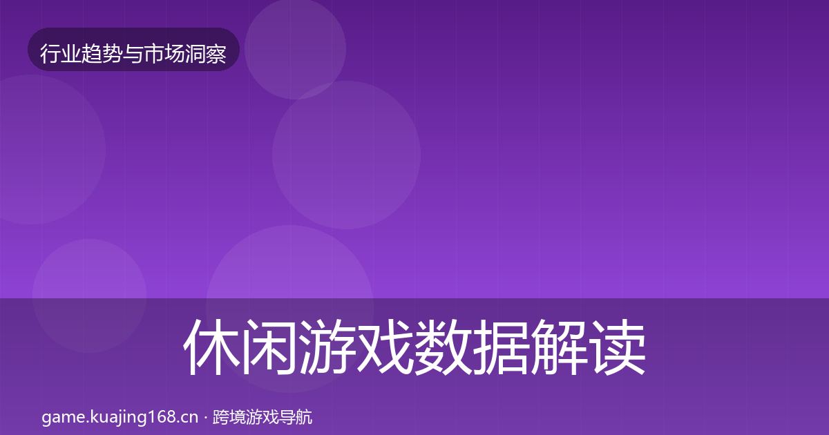 休闲游戏数据解读要点梳理·第893篇
