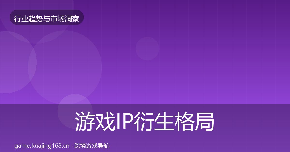 游戏IP衍生格局研判要点梳理·第905篇