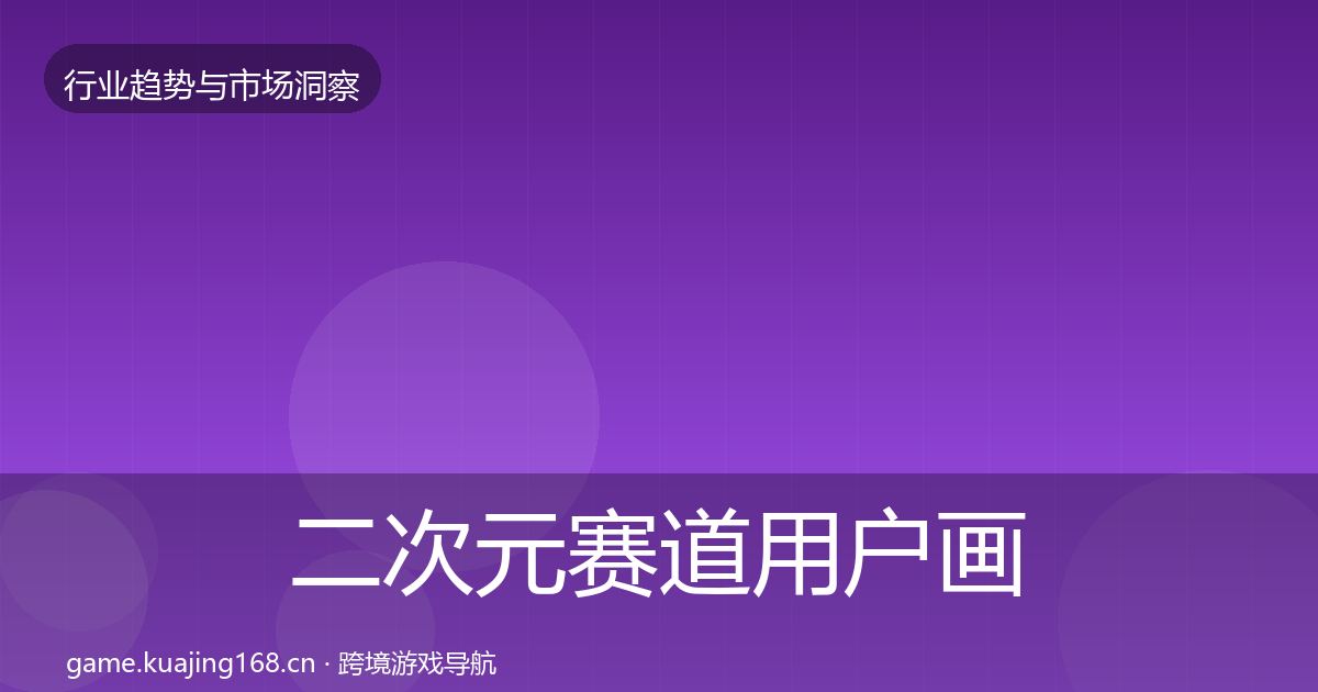 二次元赛道用户画像实践指南·第907篇