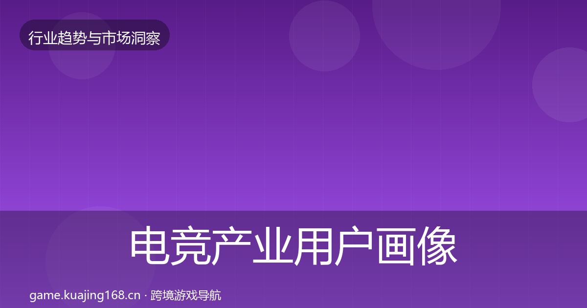 电竞产业用户画像实践指南·第908篇