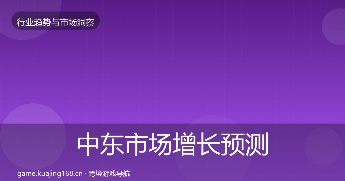中东市场增长预测入门到进阶·第913篇
