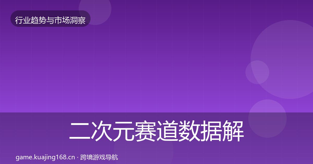 二次元赛道数据解读实践指南·第932篇