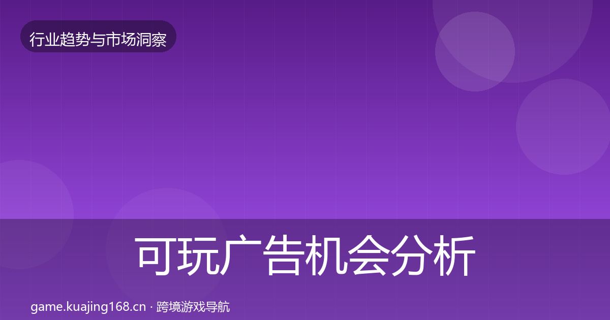 可玩广告机会分析入门到进阶·第939篇