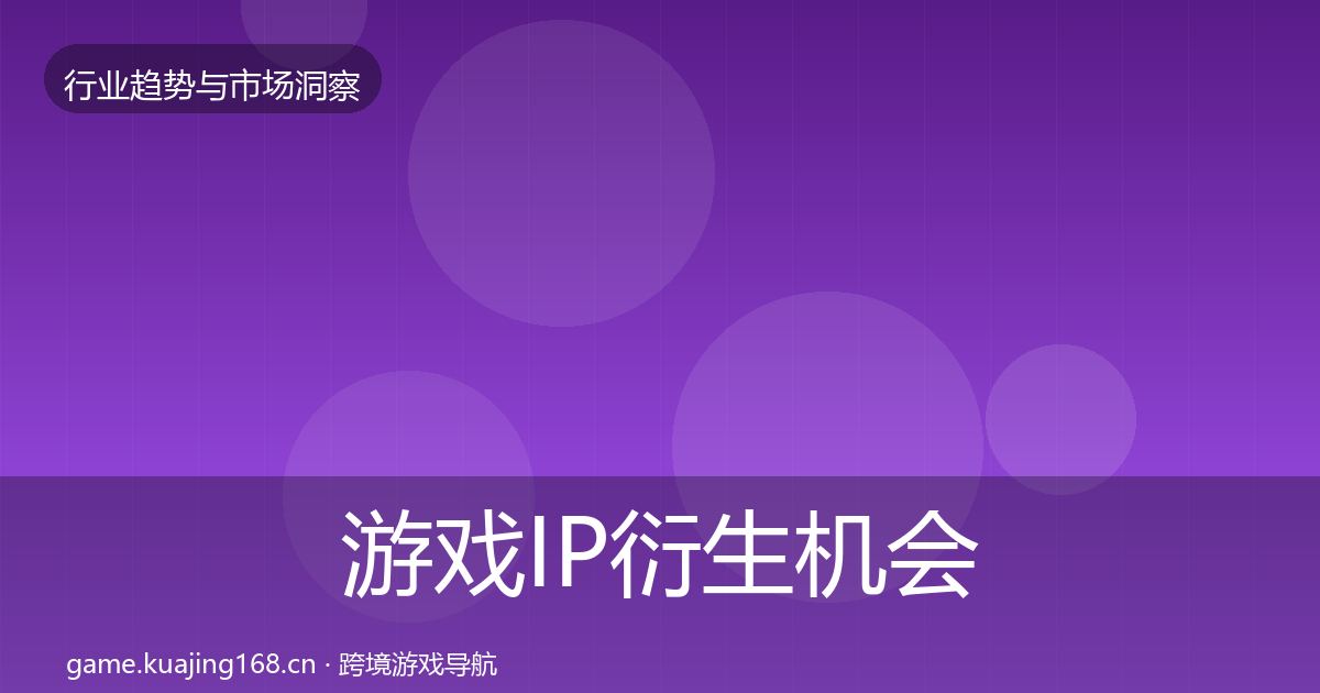 游戏IP衍生机会分析要点梳理·第940篇