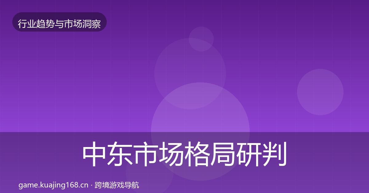 中东市场格局研判入门到进阶·第943篇