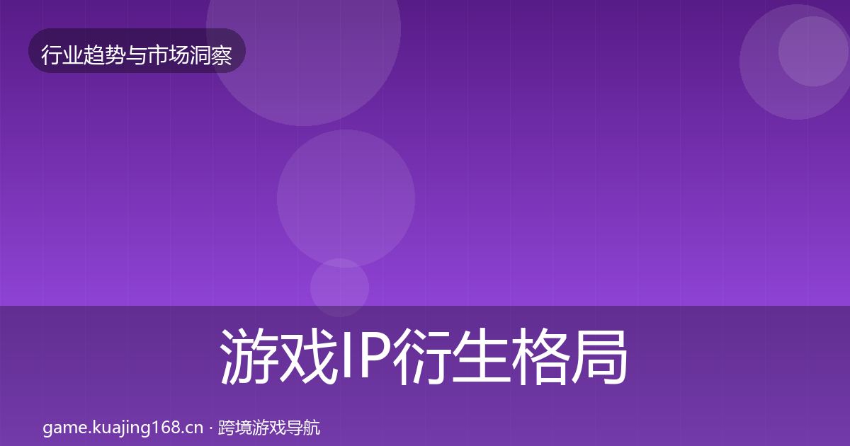 游戏IP衍生格局研判要点梳理·第945篇