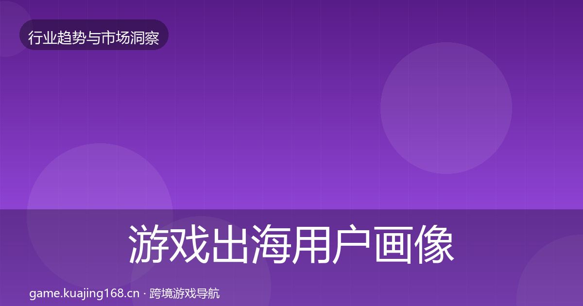 游戏出海用户画像全攻略·第947篇