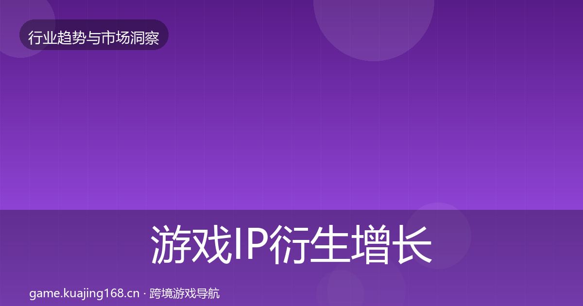 游戏IP衍生增长预测要点梳理·第955篇