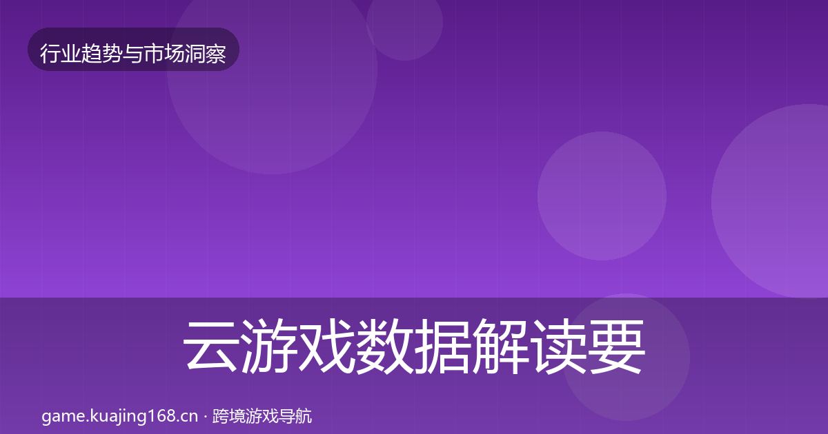 云游戏数据解读要点梳理·第971篇