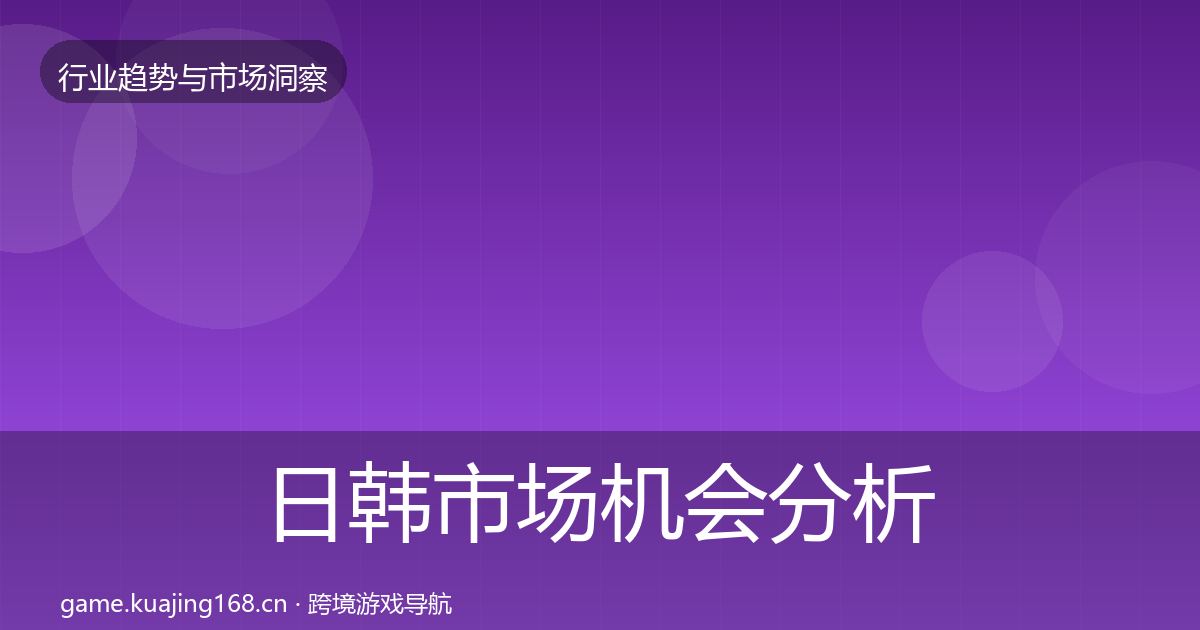 日韩市场机会分析要点梳理·第979篇