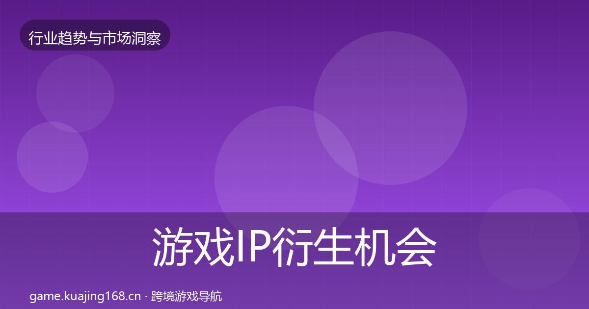游戏IP衍生机会分析要点梳理·第980篇
