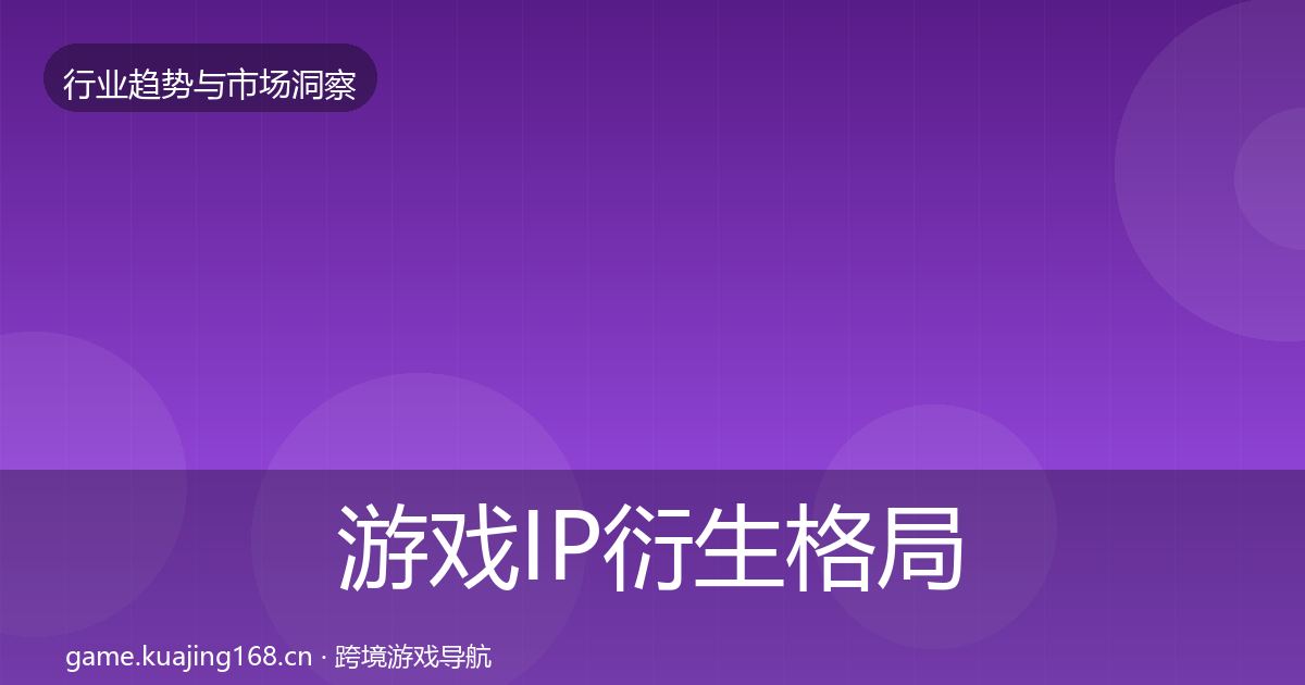 游戏IP衍生格局研判要点梳理·第985篇