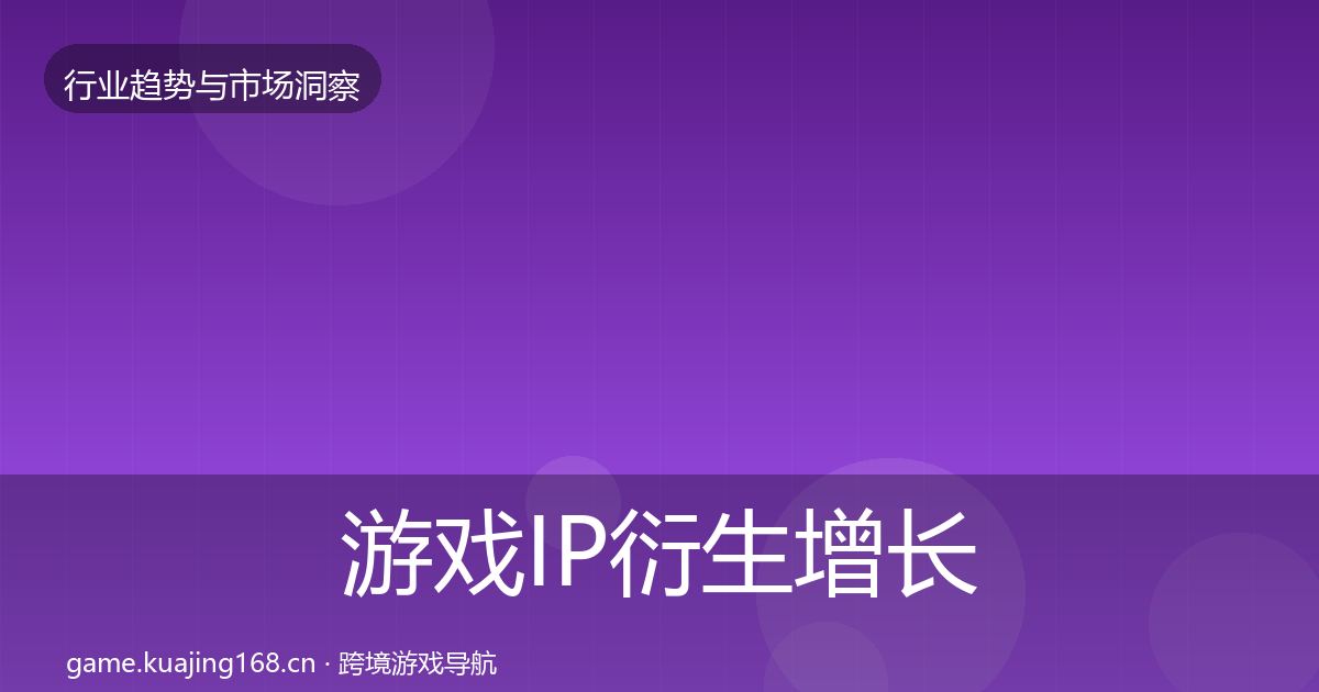 游戏IP衍生增长预测要点梳理·第995篇