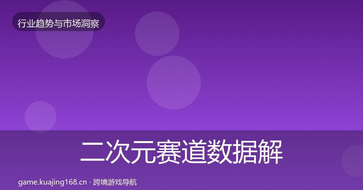 二次元赛道数据解读实践指南·第1012篇