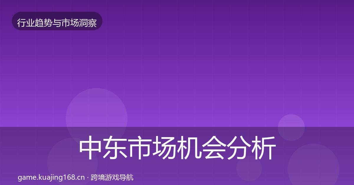 中东市场机会分析入门到进阶·第1018篇