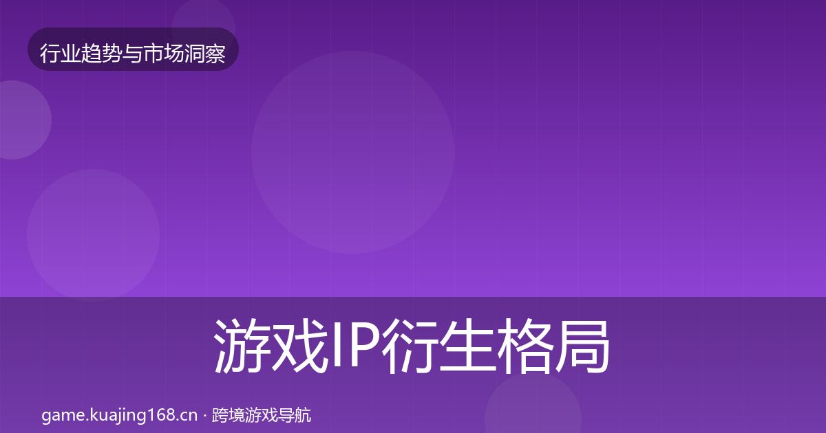 游戏IP衍生格局研判要点梳理·第1025篇
