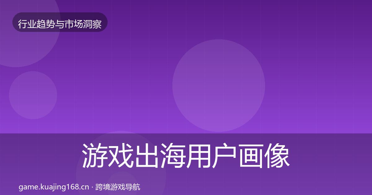游戏出海用户画像全攻略·第1027篇