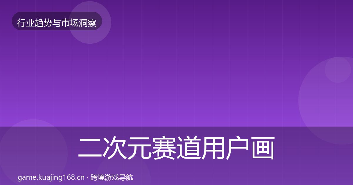 二次元赛道用户画像实践指南·第1027篇