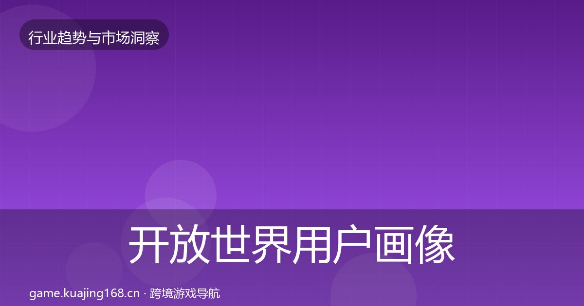开放世界用户画像全攻略·第1028篇