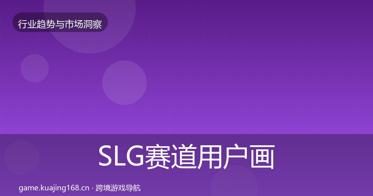 SLG赛道用户画像入门到进阶·第1030篇
