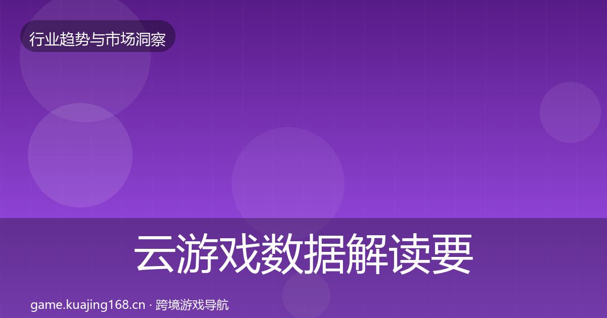 云游戏数据解读要点梳理·第1051篇