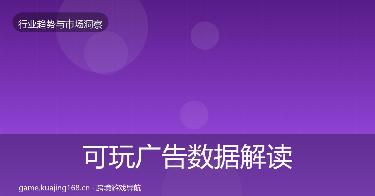 可玩广告数据解读入门到进阶·第1054篇