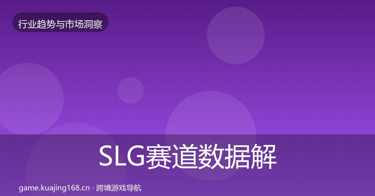 SLG赛道数据解读入门到进阶·第1055篇