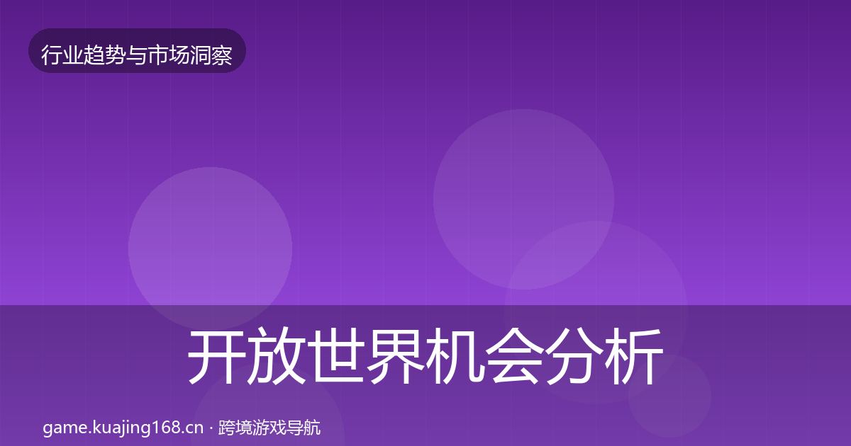 开放世界机会分析全攻略·第1058篇
