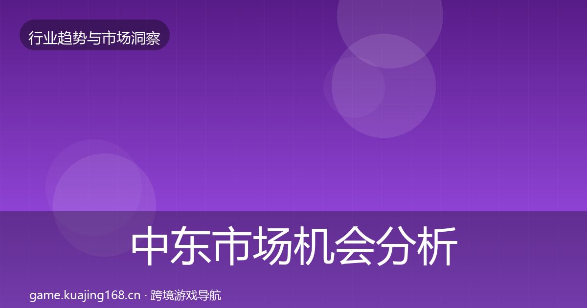 中东市场机会分析入门到进阶·第1058篇