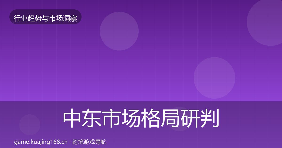 中东市场格局研判入门到进阶·第1063篇